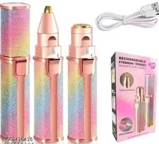  Eyebrow Remover for women Face, Lips, Nose Hair Trimmer 70 min Runtime 1 Length Settings  (Multicolor)