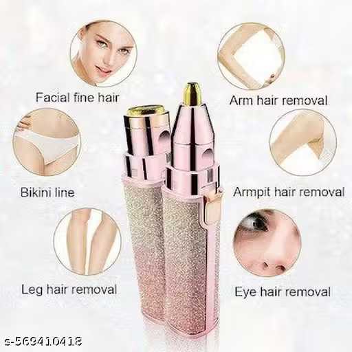  Eyebrow Remover for women Face, Lips, Nose Hair Trimmer 70 min Runtime 1 Length Settings  (Multicolor)