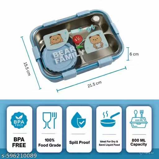 Compartment Thermal Lunchbox for Kids and Adults 3 Containers Lunch Box | kids lunch box