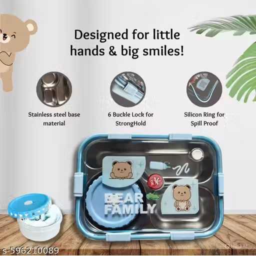 Compartment Thermal Lunchbox for Kids and Adults 3 Containers Lunch Box | kids lunch box