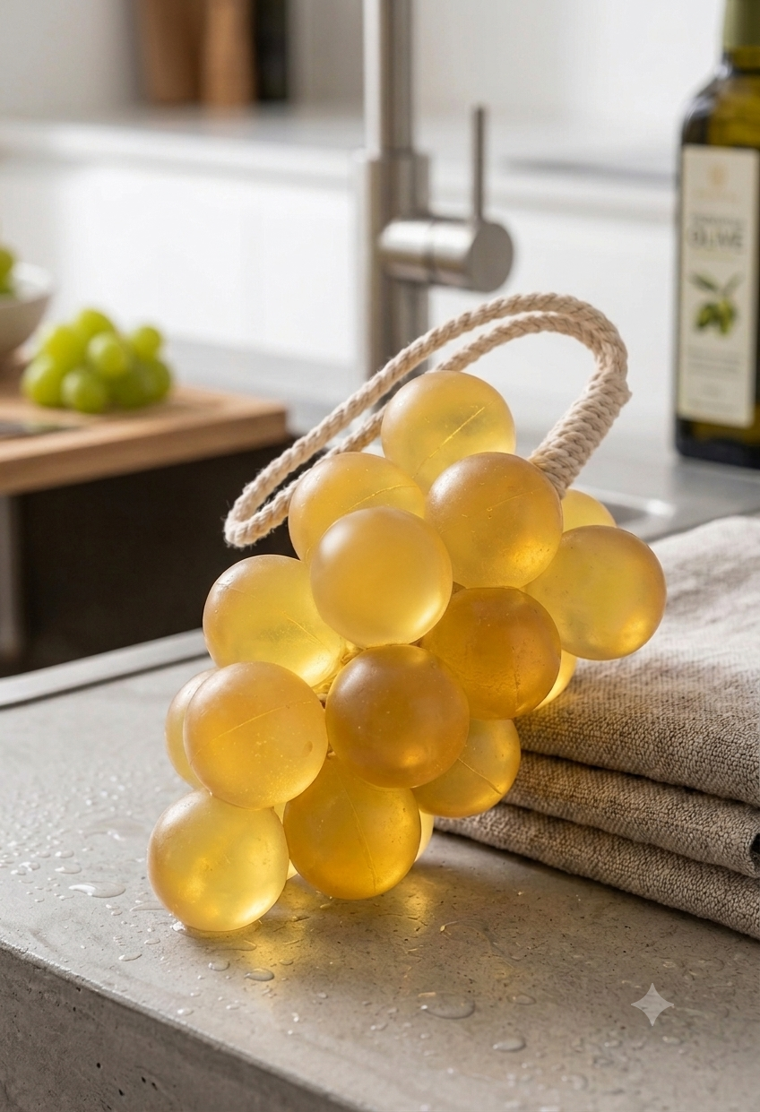 Handmade hanging Grapes Shape Soap(pack of 1)