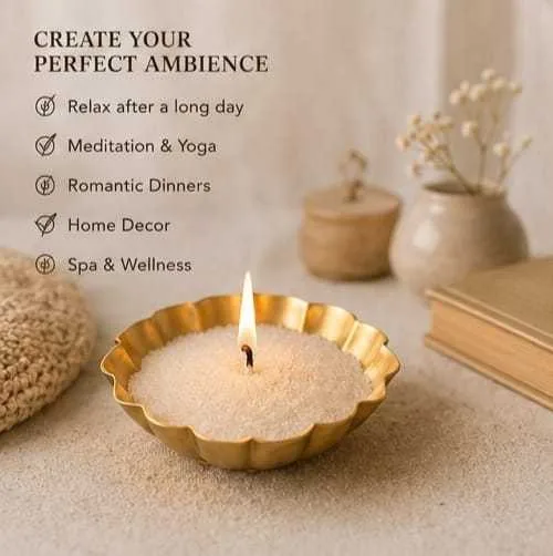 ARANYA LUXE Sand Candle with FREE 5 Wicks 100g |