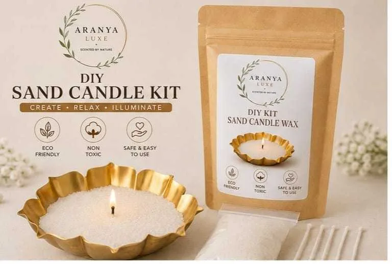 ARANYA LUXE Sand Candle with FREE 5 Wicks 100g |