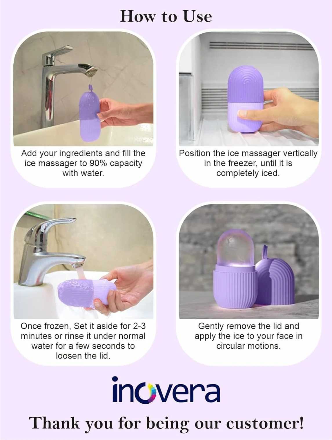 Ice Roller & Ice Cube Tray Combo | 2-in-1 Facial Cooling Massager