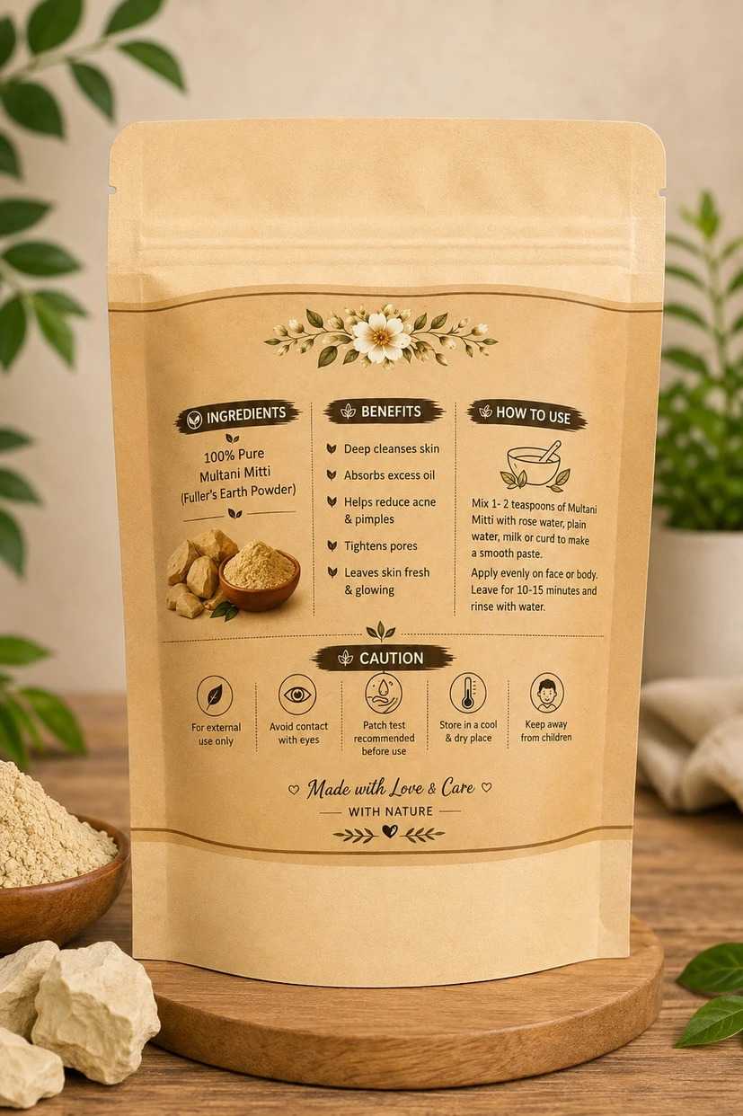 Organic Style Multani Mitti | Face Pack & Hair Care Powder 100gm