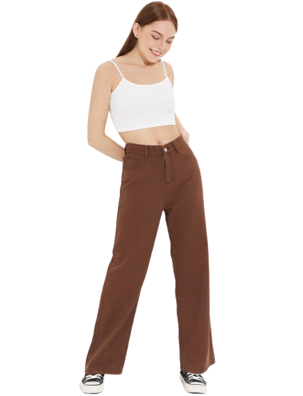 BROWN-WIDE LEG