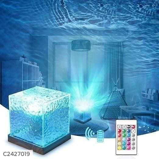 Rotating Water Ripple Night Light Aura Lamp