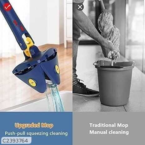 Blue Squeezing Triangle Cleaning Mop