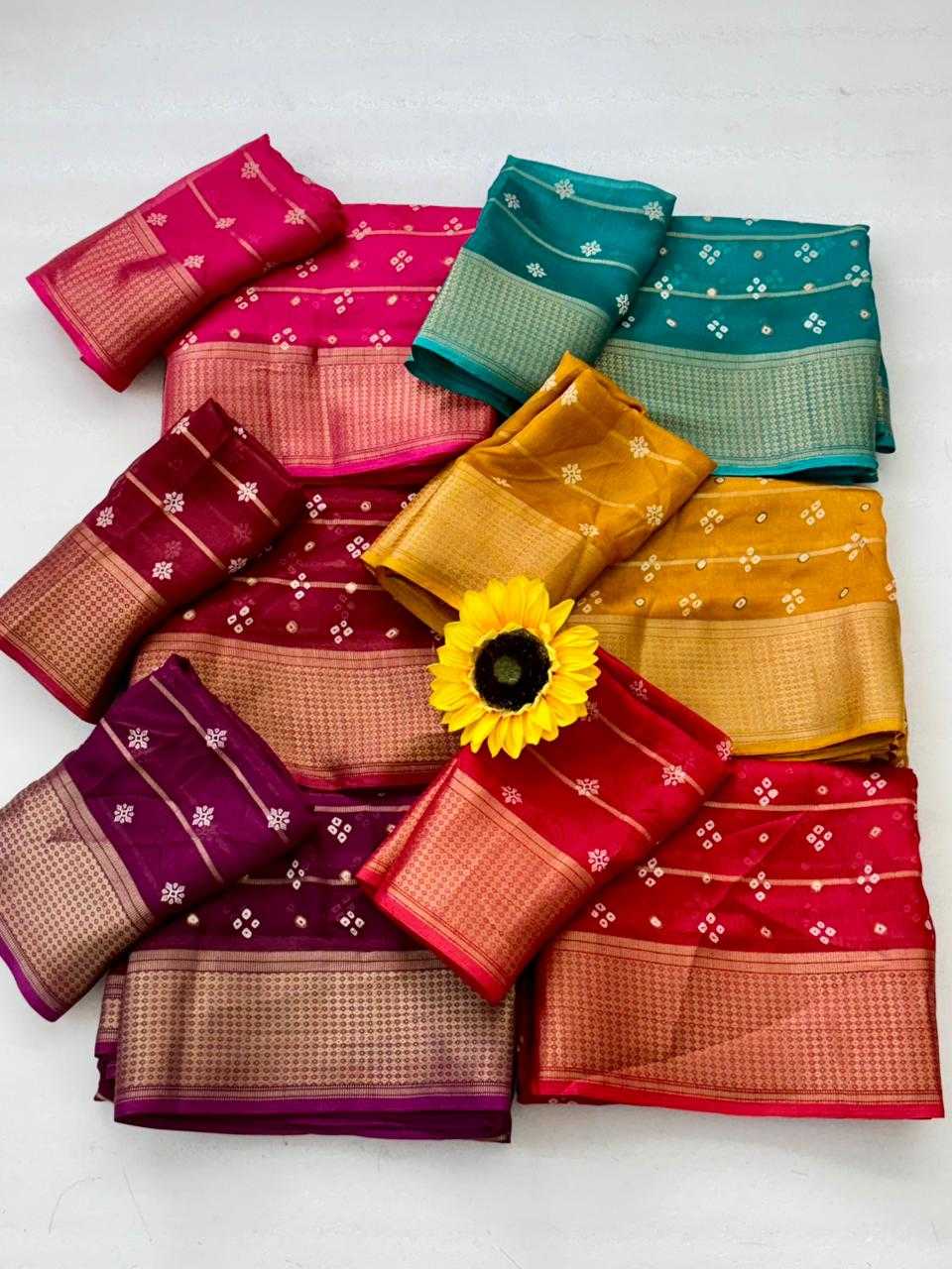 Beautiful silk saree with all over butties Latest Designer