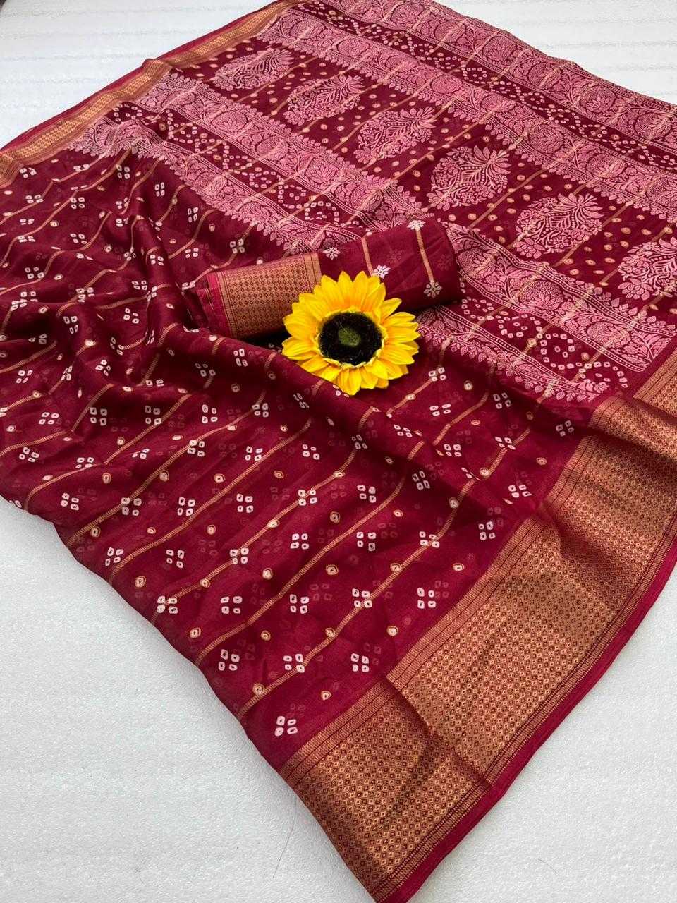 Beautiful silk saree with all over butties Latest Designer