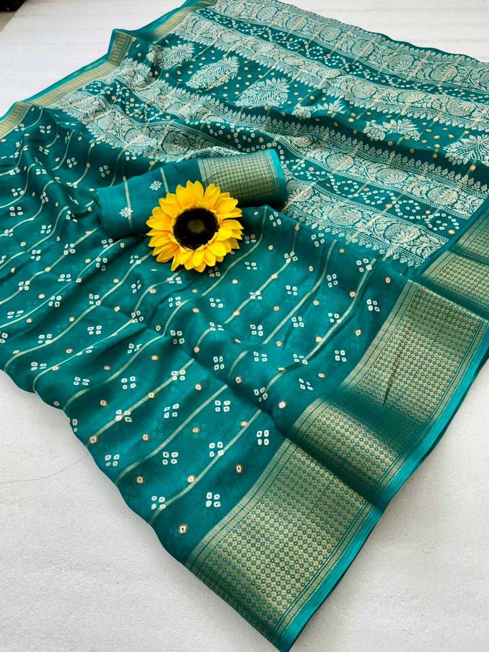 Beautiful silk saree with all over butties Latest Designer