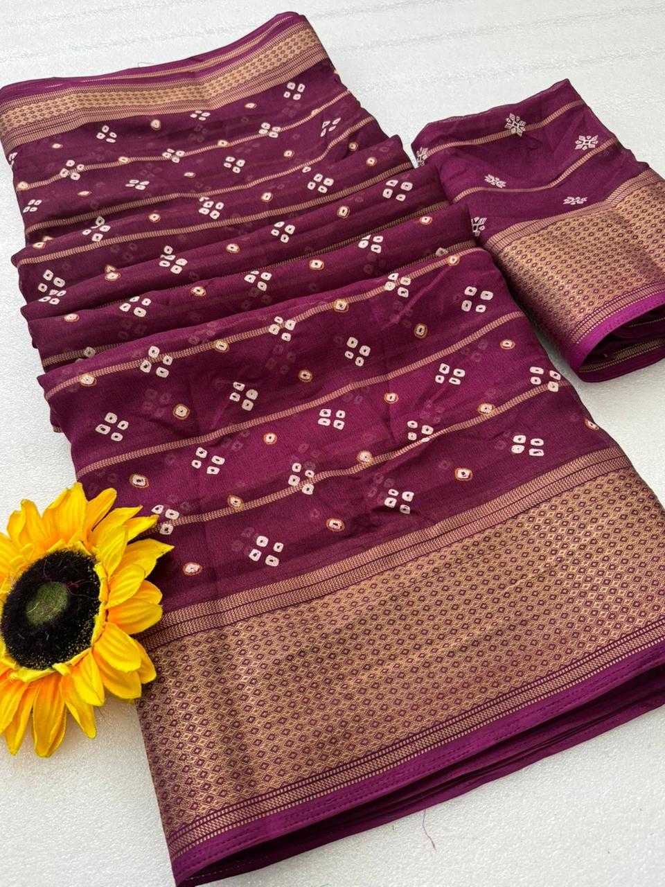 Beautiful silk saree with all over butties Latest Designer