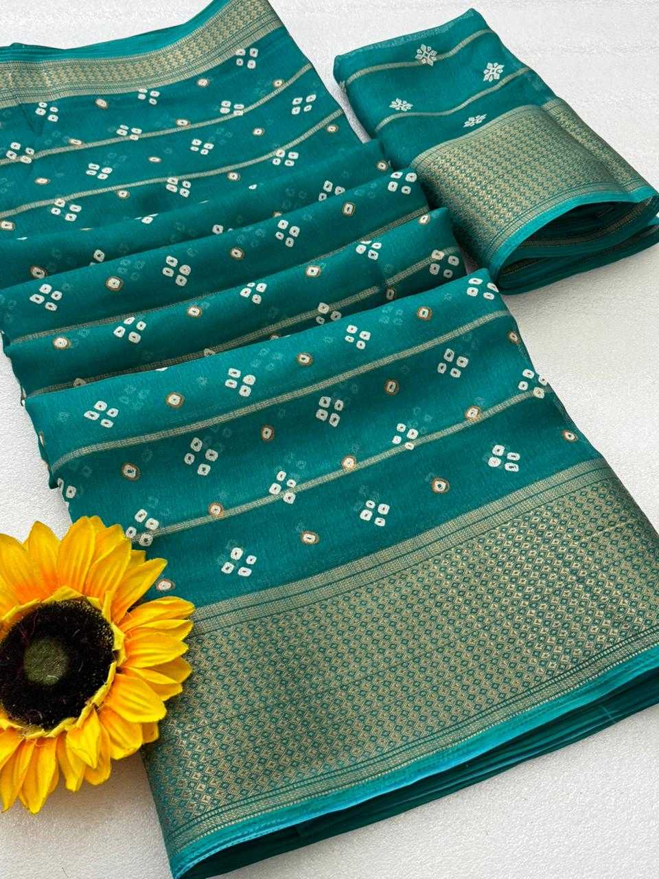 Beautiful silk saree with all over butties Latest Designer