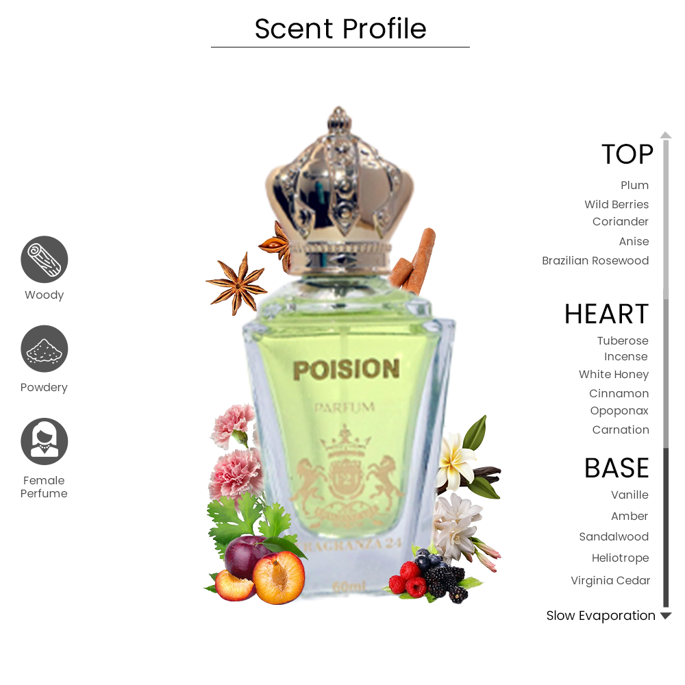 Poison Parfum – Premium Oriental Floral Long-Lasting Women’s Perfume