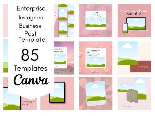 85 Marketing Templates, Social Media Content Creation, Canva Template,  Instagram Template