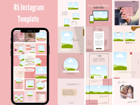 85 Marketing Templates, Social Media Content Creation, Canva Template,  Instagram Template