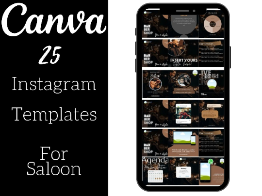 Instagram Template For Saloon , Barber , Hair Stylist, Small Business Owner