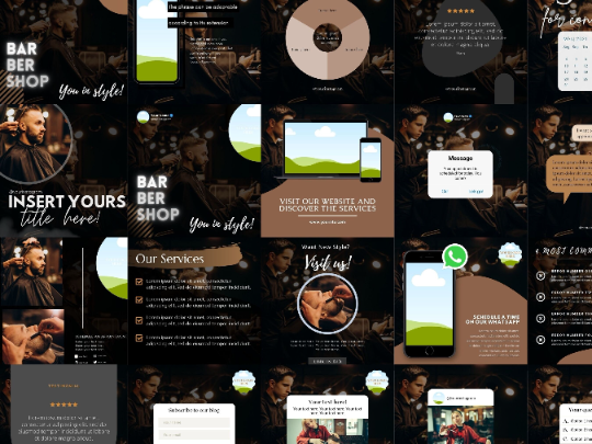 Instagram Template For Saloon , Barber , Hair Stylist, Small Business Owner