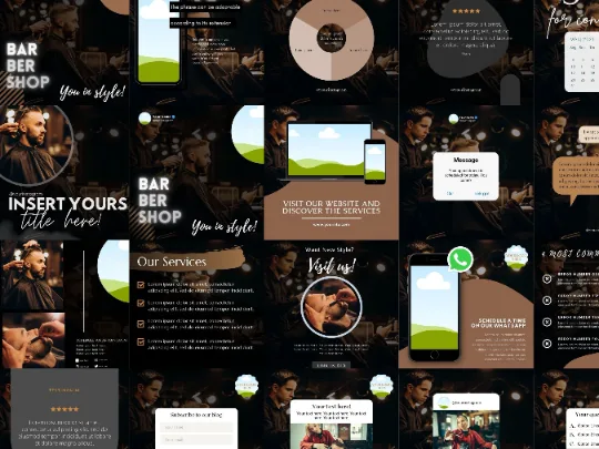 Instagram Template For Saloon , Barber , Hair Stylist, Small Business Owner