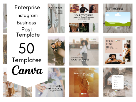 50 Instagram Posts for Photographers Editable in Canva For Marketing And Engagement, Can Be Used By Freelance Photographers