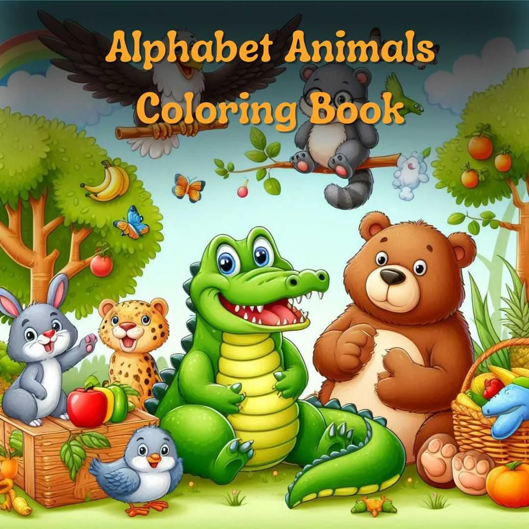 Alphabet Animals Coloring Book for Kids | Fun ABC Learning with 26 Cute Animal Pages | Preschool & Kindergarten Educational Coloring Activity Book