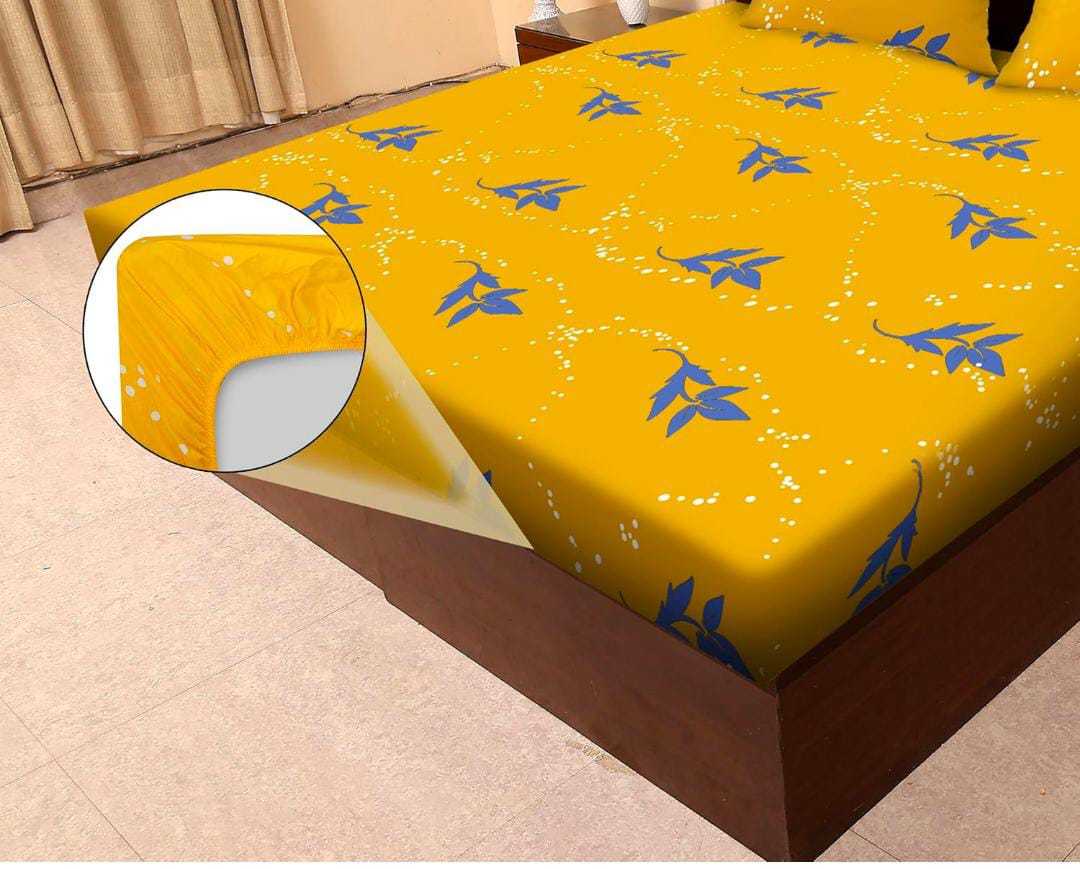 BEDSHEET 72*78 Trending Cotton Double Bed Bedsheet Pack Of 1 With 2 Pillow Covers17*27 