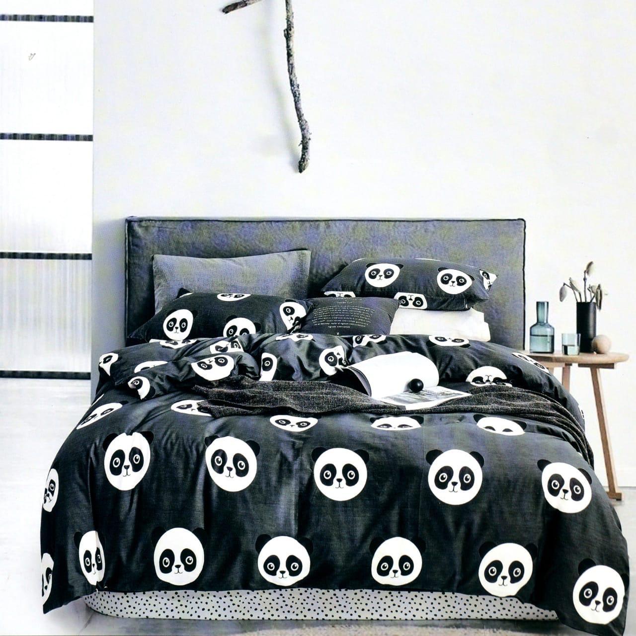 HOMDAZAL 3D BEDSHEET  PANDA PATTERN