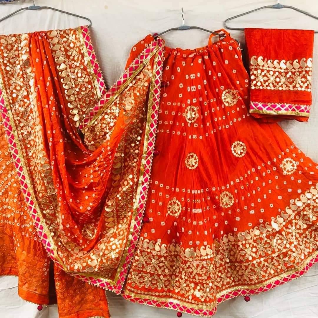 Beautiful bhandej lehanga chunni collection 