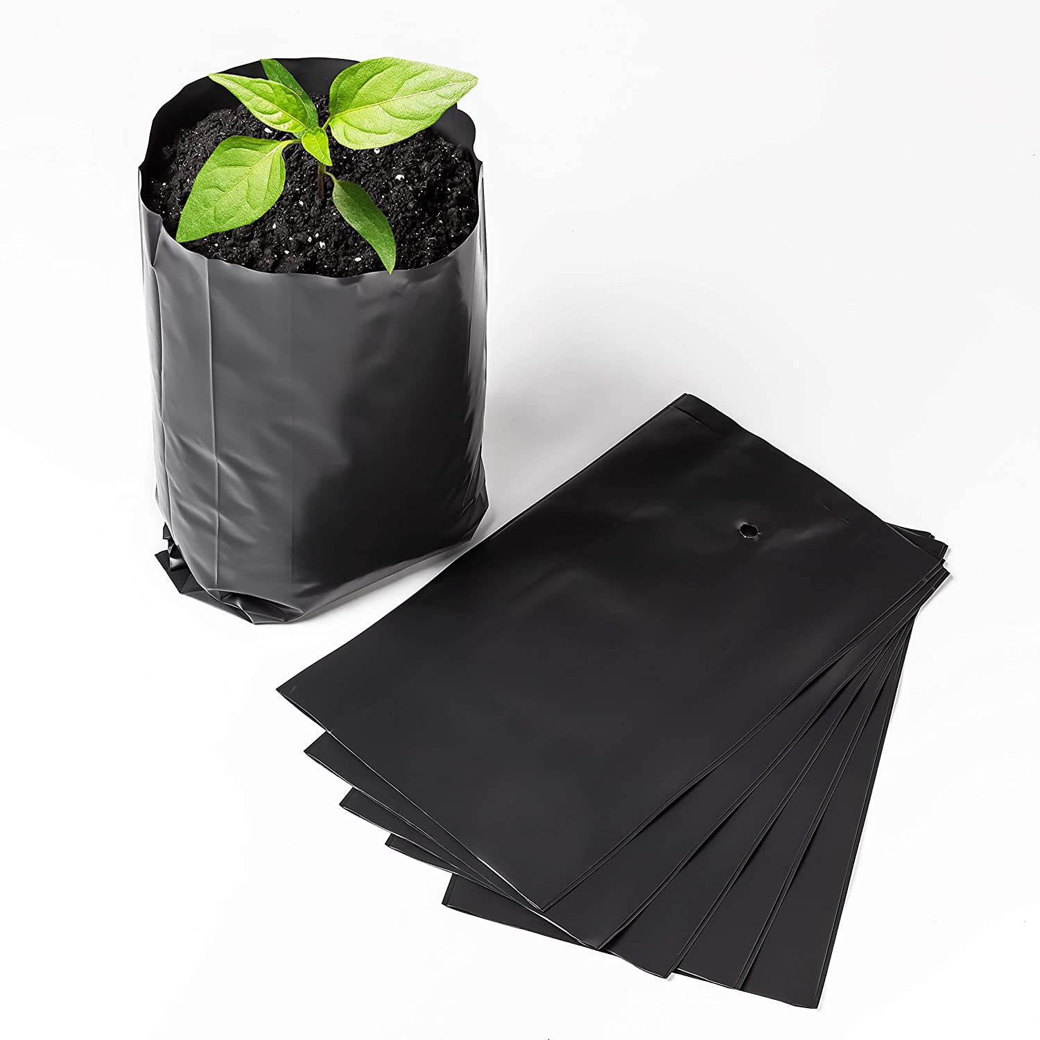 Nursery Bags 6 X 3.5 inch I 20 Pieces I UV Protected I with Drain Hole I Suitable for seedling of seeds  (small)