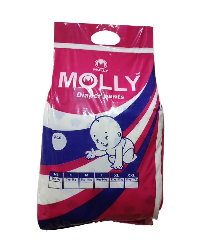 Molly Baby Diapers, Soft and leakage proof dry pant diapers ( 26 Pieces) 