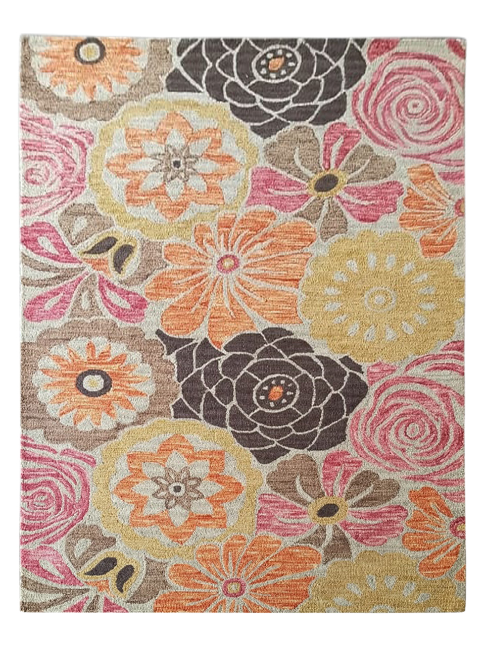 Multicolor Floral Hand Tufted Rug