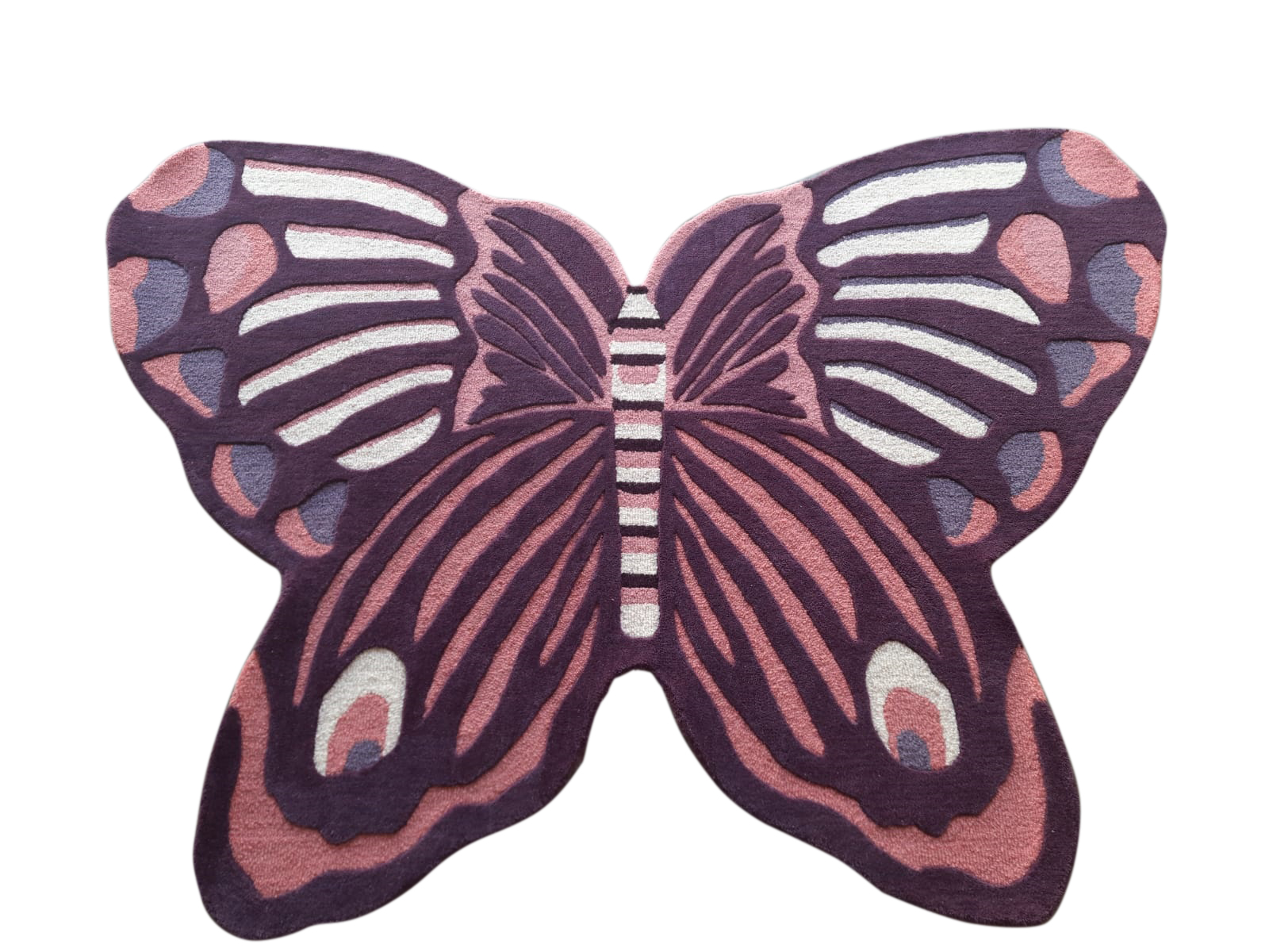 Multicolor Modern Butterfly Hand Tufted Rug